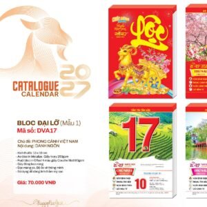 Lịch Bloc 2027 DVA Mẫu DVA15 (13 x 19cm) Ấn Phẩm Lịch Tết Eco Thân Thiện Môi Trường in logo doanh nghiệp quà tặng Tết tại Quà Tặng EcoTech VN