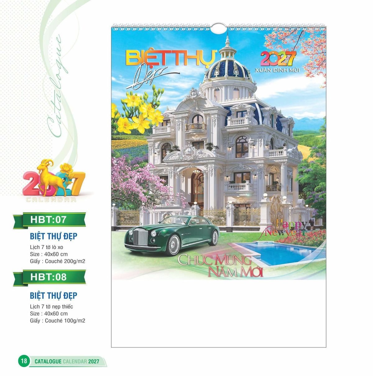 Lịch Treo Tường Lò Xo 2027 HBT Mẫu HBT07 (40 x 60cm) Ấn Phẩm Lịch Tết Eco Thân Thiện Môi Trường Lịch Treo Tường Lò Xo 2027 HBT Mẫu HBT07 (40 x 60cm) Ấn Phẩm Lịch Tết Eco Thân Thiện Môi Trường in logo doanh nghiệp quà tặng Tết tại Quà Tặng EcoTech VN
