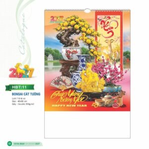 Lịch Bloc 2027 HBT Mẫu HBT11 (29 x 41 cm) Ấn Phẩm Lịch Tết Eco Thân Thiện Môi Trường in logo doanh nghiệp quà tặng Tết tại Quà Tặng EcoTech VN