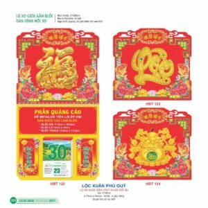 Lịch Treo Tường Lò Xo 2027 HBT Mẫu HBT127 (37 x 68cm) Ấn Phẩm Lịch Tết Eco Thân Thiện Môi Trường in logo doanh nghiệp quà tặng Tết tại Quà Tặng EcoTech VN