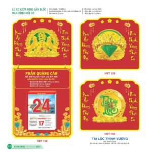 Lịch Bloc Siêu Đại 2027 HBT Mẫu HBT160 (30 x 60cm) Ấn Phẩm Lịch Tết Eco Thân Thiện Môi Trường in logo doanh nghiệp quà tặng Tết tại Quà Tặng EcoTech VN