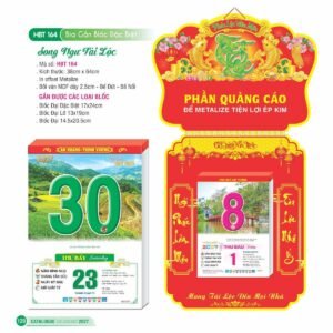 Lịch Bloc Đại Đặc Biệt 2027 HBT Mẫu HBT165 - Lộc Xuân (17 x 24cm) Ấn Phẩm Lịch Tết Eco Thân Thiện Môi Trường in logo doanh nghiệp quà tặng Tết tại Quà Tặng EcoTech VN