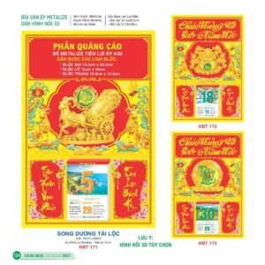 Lịch Bìa Treo 2027 HBT Mẫu HBT176 (15 x 19cm) Ấn Phẩm Lịch Tết Eco Thân Thiện Môi Trường in logo doanh nghiệp quà tặng Tết tại Quà Tặng EcoTech VN