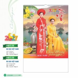 Lịch Bloc 2027 HBT Mẫu HBT18 (29 x 41 cm) Ấn Phẩm Lịch Tết Eco Thân Thiện Môi Trường in logo doanh nghiệp quà tặng Tết tại Quà Tặng EcoTech VN