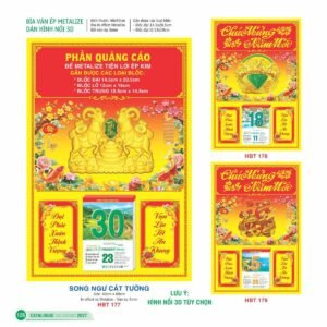 Lịch Bìa Treo 2027 HBT Mẫu HBT180 (15 x 19cm) Ấn Phẩm Lịch Tết Eco Thân Thiện Môi Trường in logo doanh nghiệp quà tặng Tết tại Quà Tặng EcoTech VN