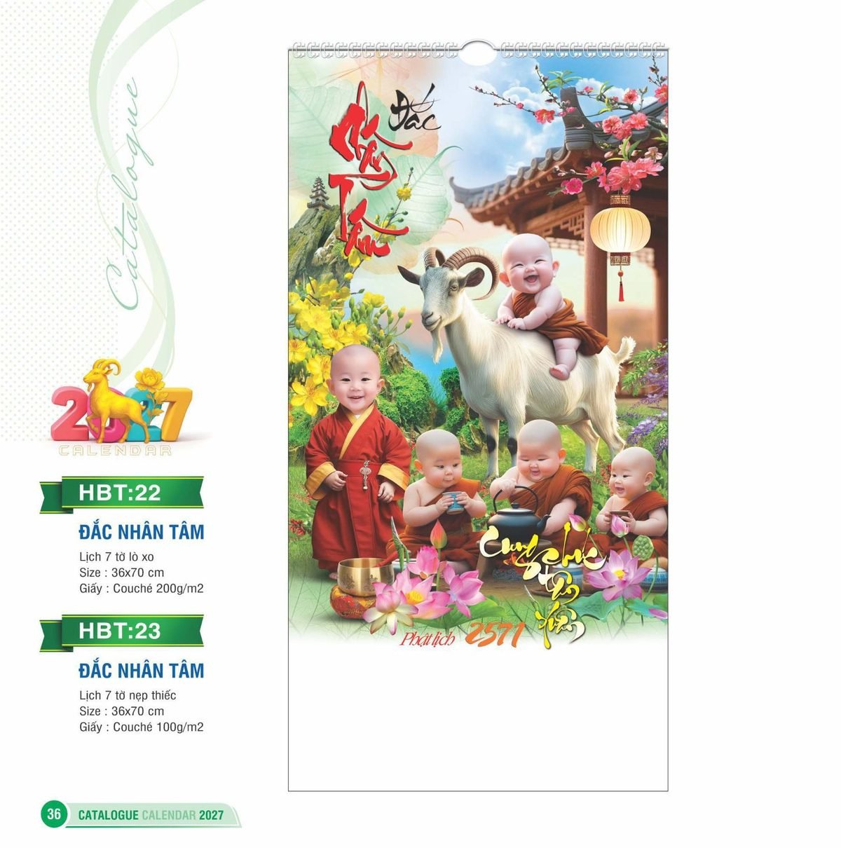 Lịch Treo Tường Lò Xo 2027 HBT Mẫu HBT22 (36 x 70cm) Ấn Phẩm Lịch Tết Eco Thân Thiện Môi Trường Lịch Treo Tường Lò Xo 2027 HBT Mẫu HBT22 (36 x 70cm) Ấn Phẩm Lịch Tết Eco Thân Thiện Môi Trường in logo doanh nghiệp quà tặng Tết tại Quà Tặng EcoTech VN