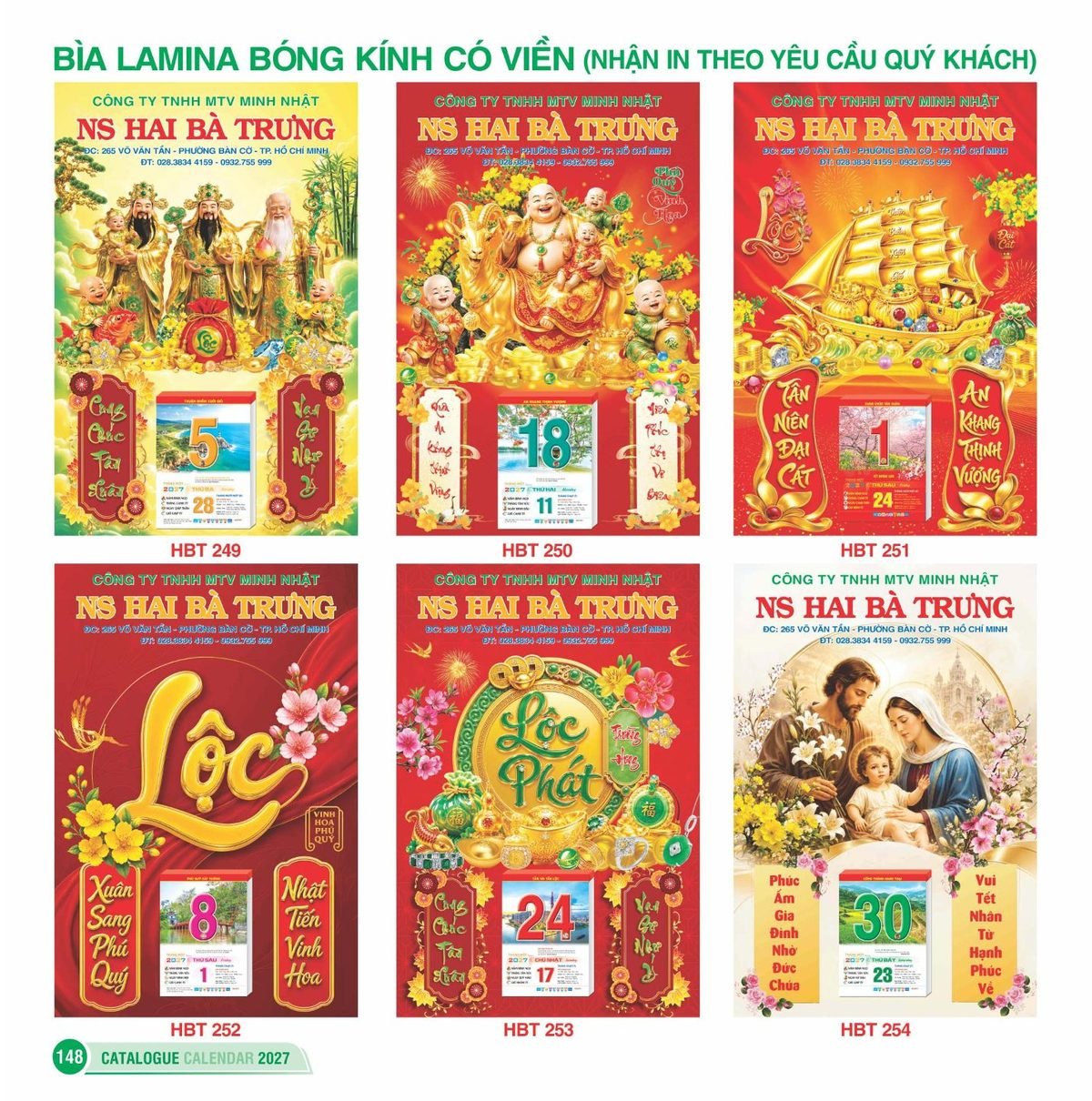 Lịch Bìa Treo 2027 HBT Mẫu HBT258 (48 x 78 cm) Ấn Phẩm Lịch Tết Eco Thân Thiện Môi Trường Lịch Bìa Treo 2027 HBT Mẫu HBT258 (48 x 78 cm) Ấn Phẩm Lịch Tết Eco Thân Thiện Môi Trường in logo doanh nghiệp quà tặng Tết tại Quà Tặng EcoTech VN