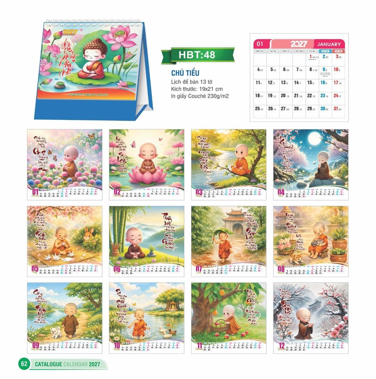 Lịch Để Bàn 2027 HBT Mẫu HBT49 (19 x 21cm) Ấn Phẩm Lịch Tết Eco Thân Thiện Môi Trường Lịch Để Bàn 2027 HBT Mẫu HBT49 (19 x 21cm) Ấn Phẩm Lịch Tết Eco Thân Thiện Môi Trường in logo doanh nghiệp quà tặng Tết tại Quà Tặng EcoTech VN