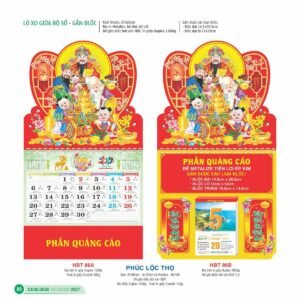 Lịch Treo Tường Lò Xo 2027 HBT Mẫu HBT87A (37 x 68cm) Ấn Phẩm Lịch Tết Eco Thân Thiện Môi Trường in logo doanh nghiệp quà tặng Tết tại Quà Tặng EcoTech VN