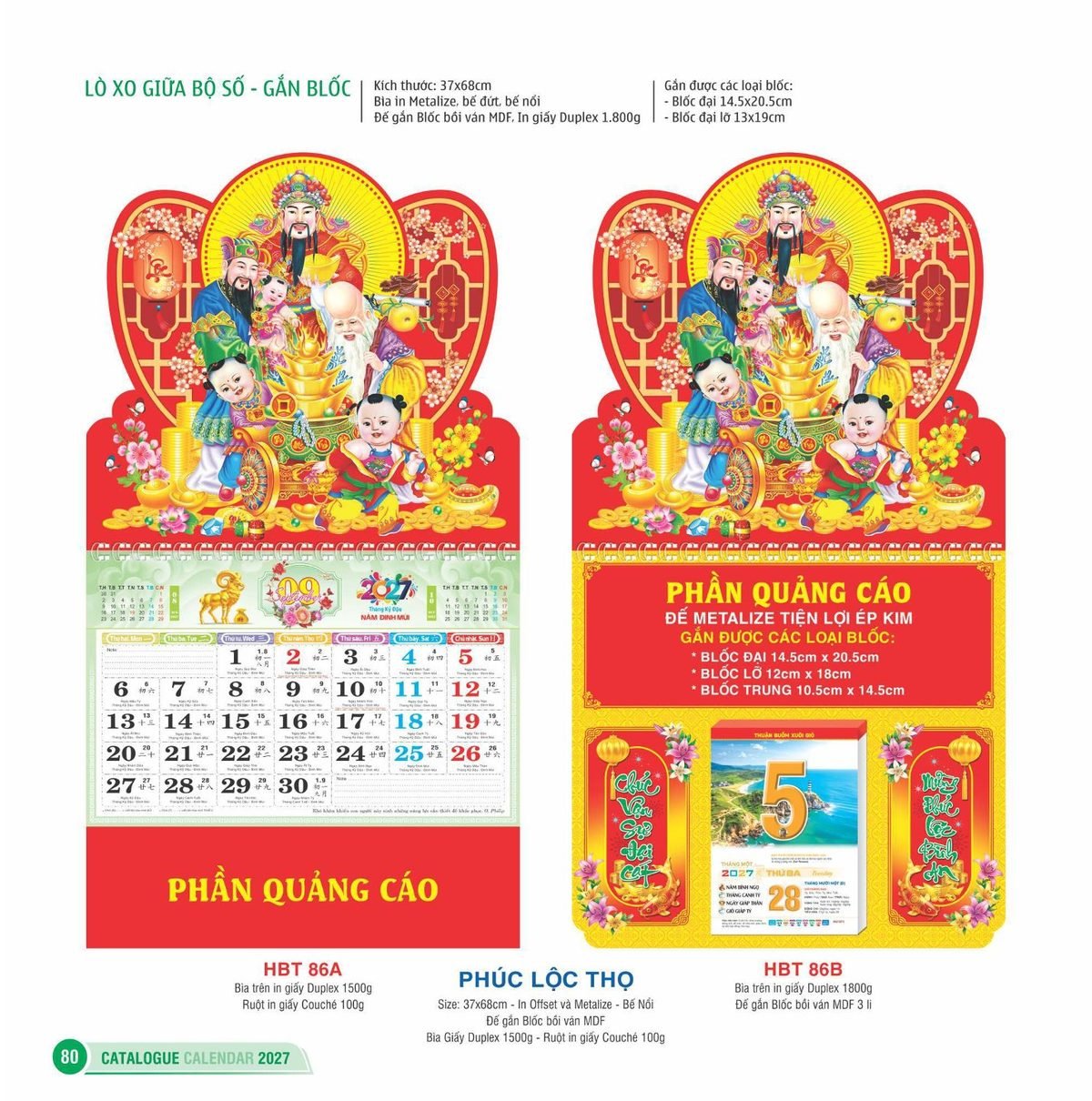 Lịch Treo Tường Lò Xo 2027 HBT Mẫu HBT87B (37 x 68cm) Ấn Phẩm Lịch Tết Eco Thân Thiện Môi Trường Lịch Treo Tường Lò Xo 2027 HBT Mẫu HBT87B (37 x 68cm) Ấn Phẩm Lịch Tết Eco Thân Thiện Môi Trường in logo doanh nghiệp quà tặng Tết tại Quà Tặng EcoTech VN