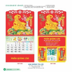 Lịch Treo Tường Lò Xo 2027 HBT Mẫu HBT99B (13 x 19cm) Ấn Phẩm Lịch Tết Eco Thân Thiện Môi Trường in logo doanh nghiệp quà tặng Tết tại Quà Tặng EcoTech VN