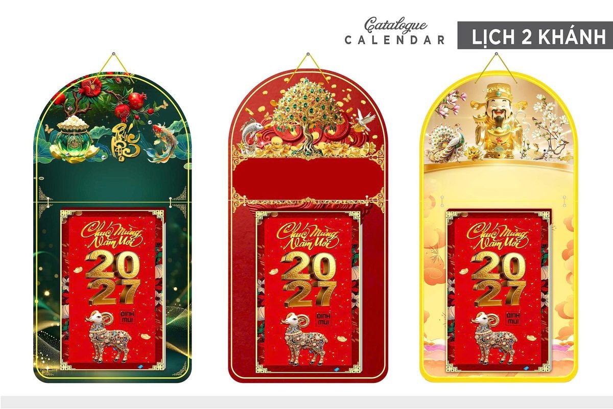 Lịch Khánh Gỗ Lamina 2 Đầu 2027 LM2D_013 Ấn Phẩm Lịch Tết Eco Thân Thiện Môi Trường Lịch Khánh Gỗ Lamina 2 Đầu 2027 LM2D_013 - Quà Tặng EcoTech