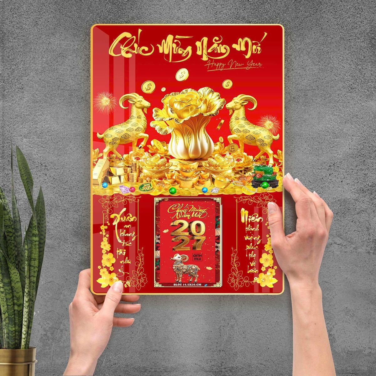 Lịch Gỗ Lamina Cao Cấp 40x60cm 2027 LM406_096 Ấn Phẩm Lịch Tết Eco Thân Thiện Môi Trường Lịch Gỗ Lamina Cao Cấp 40x60cm 2027 LM406_096 - Quà Tặng EcoTech
