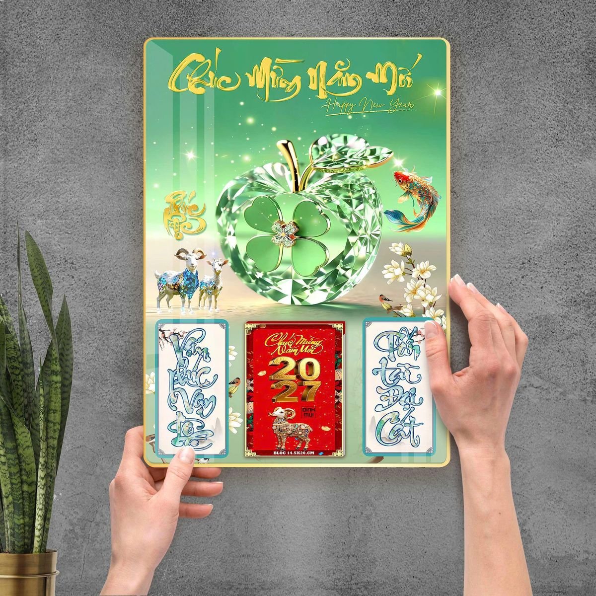 Lịch Gỗ Lamina Cao Cấp 40x60cm 2027 LM406_098 Ấn Phẩm Lịch Tết Eco Thân Thiện Môi Trường Lịch Gỗ Lamina Cao Cấp 40x60cm 2027 LM406_098 - Quà Tặng EcoTech