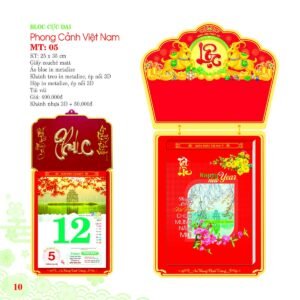 Lịch Bloc Cực Đại 2027 MT Mẫu MT05 (25 x 35cm) Ấn Phẩm Lịch Tết Eco Thân Thiện Môi Trường in logo doanh nghiệp quà tặng Tết tại Quà Tặng EcoTech VN