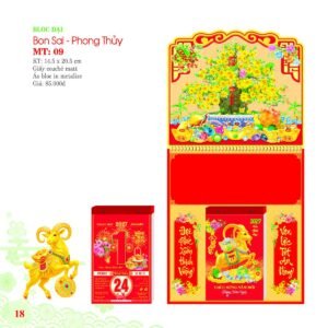 Lịch Bloc 2027 MT Mẫu MT09 (29 x 41 cm) Ấn Phẩm Lịch Tết Eco Thân Thiện Môi Trường in logo doanh nghiệp quà tặng Tết tại Quà Tặng EcoTech VN