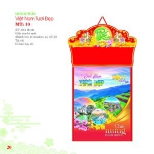 Lịch Bloc 2027 MT Mẫu MT10 (30 x 40cm) Ấn Phẩm Lịch Tết Eco Thân Thiện Môi Trường in logo doanh nghiệp quà tặng Tết tại Quà Tặng EcoTech VN