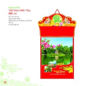 Lịch Bloc 2027 MT Mẫu MT11 (30 x 40cm) Ấn Phẩm Lịch Tết Eco Thân Thiện Môi Trường in logo doanh nghiệp quà tặng Tết tại Quà Tặng EcoTech VN