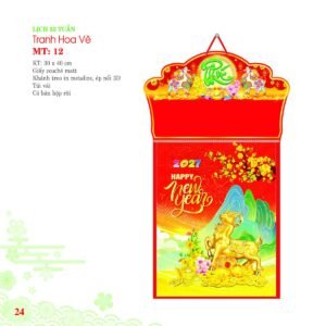 Lịch Bloc 2027 MT Mẫu MT12 (29 x 41 cm) Ấn Phẩm Lịch Tết Eco Thân Thiện Môi Trường in logo doanh nghiệp quà tặng Tết tại Quà Tặng EcoTech VN