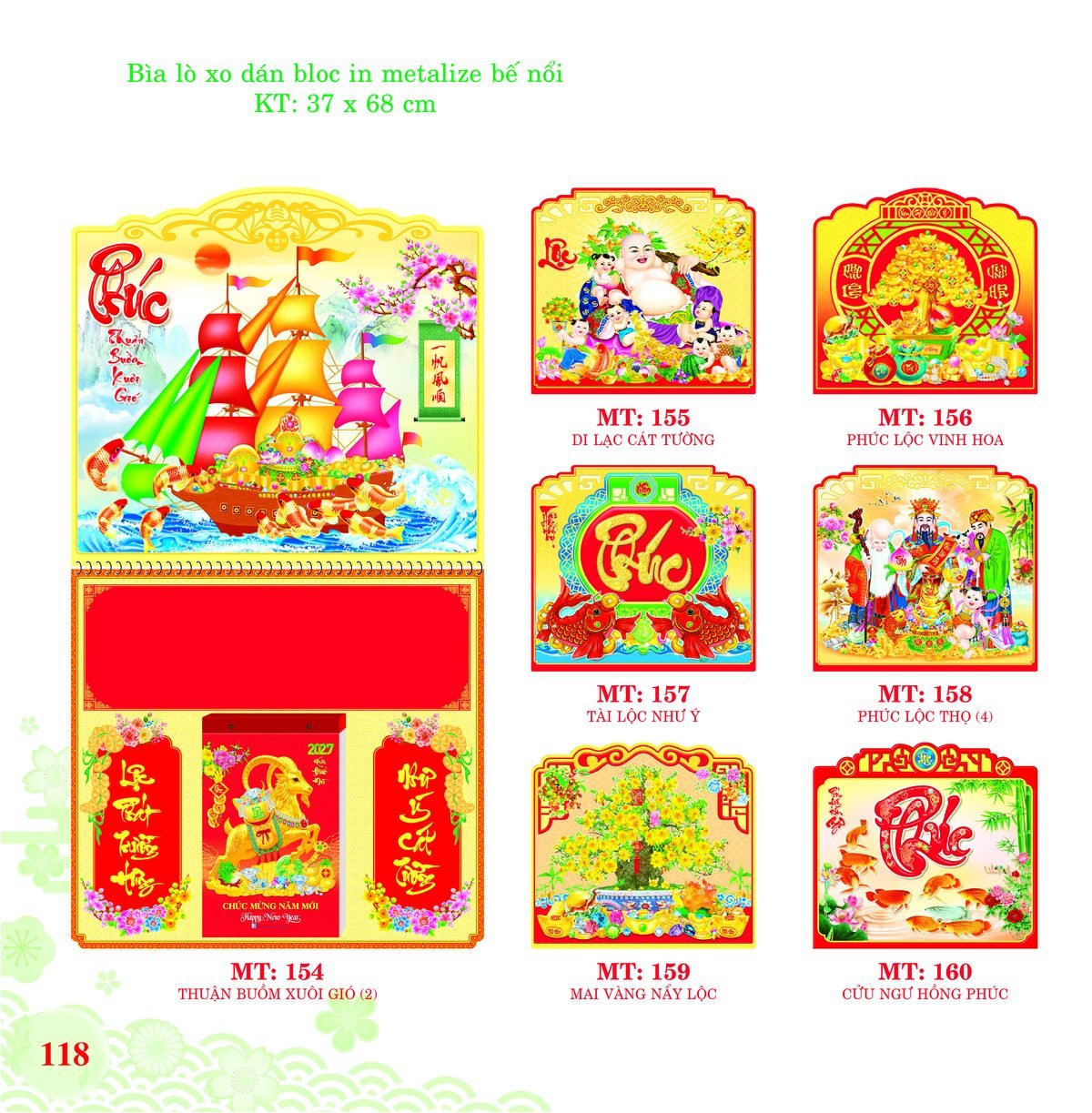 Bìa Lò Xo Dán Bloc 2027 MT Mẫu MT158 (37 x 68cm) Ấn Phẩm Lịch Tết Eco Thân Thiện Môi Trường Bìa Lò Xo Dán Bloc 2027 MT Mẫu MT158 (37 x 68cm) Ấn Phẩm Lịch Tết Eco Thân Thiện Môi Trường in logo doanh nghiệp quà tặng Tết tại Quà Tặng EcoTech VN
