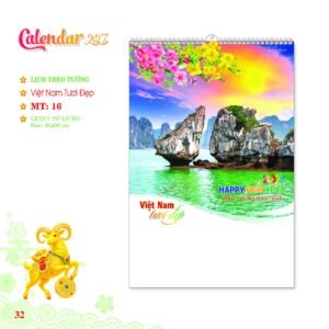 Lịch Treo Tường Lò Xo 2027 MT Mẫu MT16 (40 x 60cm) Ấn Phẩm Lịch Tết Eco Thân Thiện Môi Trường in logo doanh nghiệp quà tặng Tết tại Quà Tặng EcoTech VN