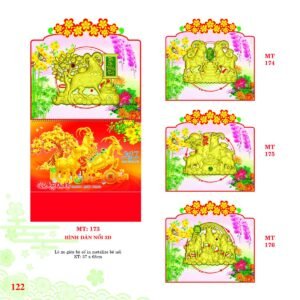 Lịch Treo Tường Lò Xo 2027 MT Mẫu MT175 (37 x 68cm) Ấn Phẩm Lịch Tết Eco Thân Thiện Môi Trường in logo doanh nghiệp quà tặng Tết tại Quà Tặng EcoTech VN