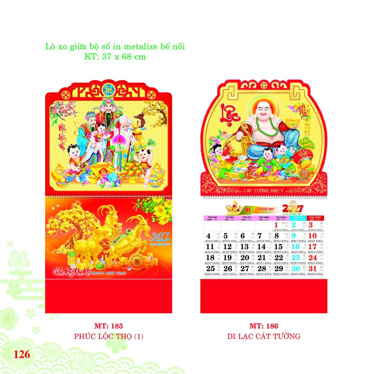 Lịch Treo Tường Lò Xo 2027 MT Mẫu MT186 - Cát Tường Như Ý (37 x 68cm) Ấn Phẩm Lịch Tết Eco Thân Thiện Môi Trường Lịch Treo Tường Lò Xo 2027 MT Mẫu MT186 - Cát Tường Như Ý (37 x 68cm) Ấn Phẩm Lịch Tết Eco Thân Thiện Môi Trường in logo doanh nghiệp quà tặng Tết tại Quà Tặng EcoTech VN