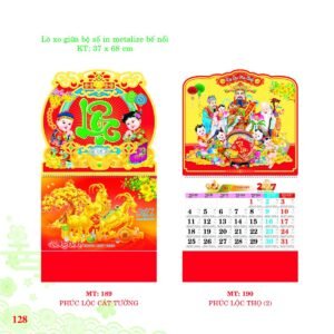 Lịch Treo Tường Lò Xo 2027 MT Mẫu MT190 (37 x 68cm) Ấn Phẩm Lịch Tết Eco Thân Thiện Môi Trường in logo doanh nghiệp quà tặng Tết tại Quà Tặng EcoTech VN