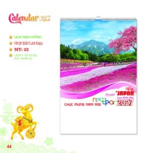 Lịch Treo Tường Lò Xo 2027 MT Mẫu MT22 (40 x 60cm) Ấn Phẩm Lịch Tết Eco Thân Thiện Môi Trường in logo doanh nghiệp quà tặng Tết tại Quà Tặng EcoTech VN