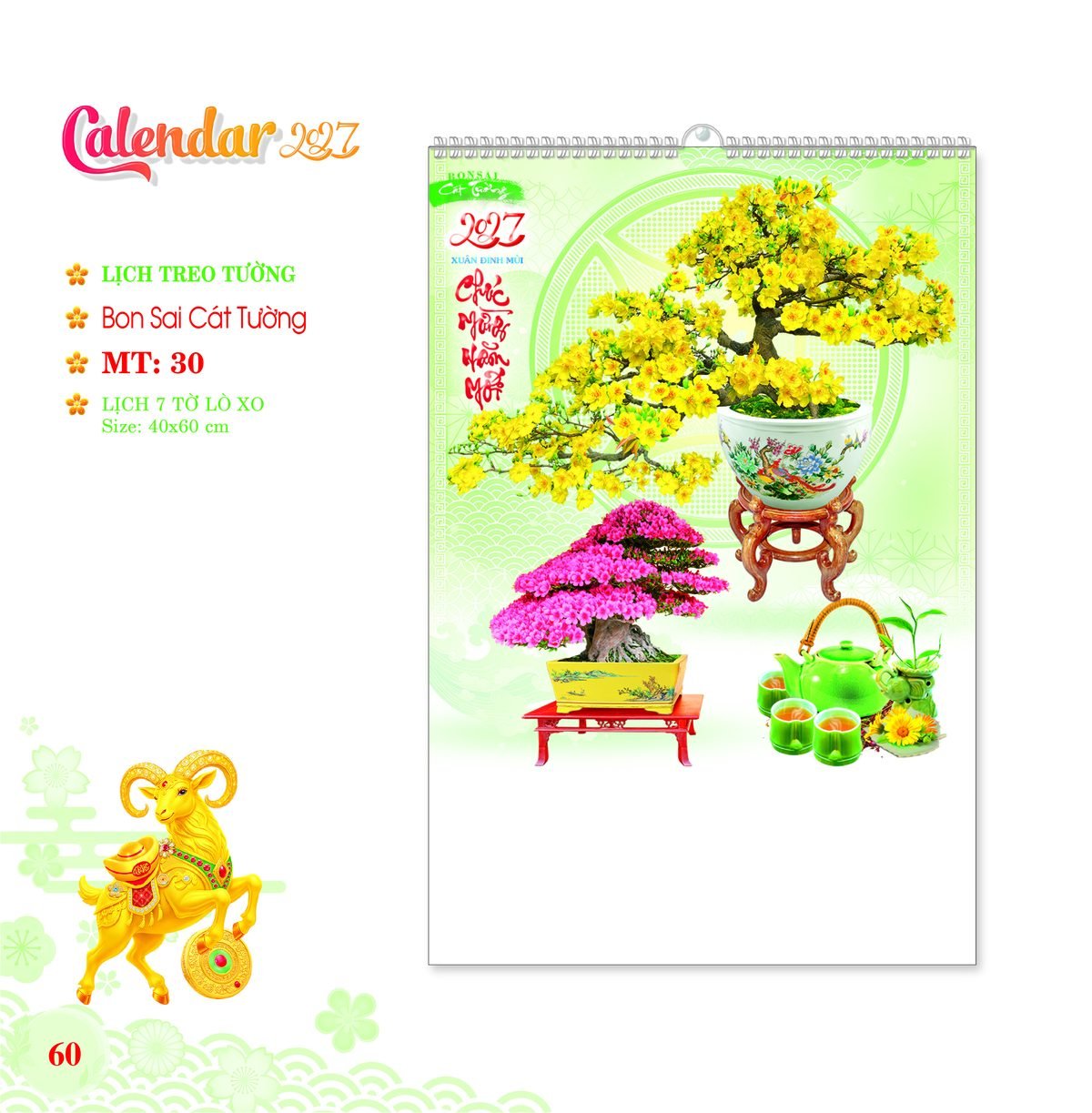 Lịch Treo Tường Lò Xo 2027 MT Mẫu MT30 (40 x 60cm) Ấn Phẩm Lịch Tết Eco Thân Thiện Môi Trường Lịch Treo Tường Lò Xo 2027 MT Mẫu MT30 (40 x 60cm) Ấn Phẩm Lịch Tết Eco Thân Thiện Môi Trường in logo doanh nghiệp quà tặng Tết tại Quà Tặng EcoTech VN
