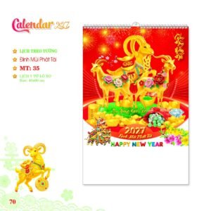 Lịch Treo Tường Lò Xo 2027 MT Mẫu MT35 (40 x 60cm) Ấn Phẩm Lịch Tết Eco Thân Thiện Môi Trường in logo doanh nghiệp quà tặng Tết tại Quà Tặng EcoTech VN