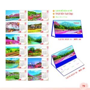 Lịch Để Bàn 2027 MT Mẫu MT45 (24 x 17cm) Ấn Phẩm Lịch Tết Eco Thân Thiện Môi Trường in logo doanh nghiệp quà tặng Tết tại Quà Tặng EcoTech VN