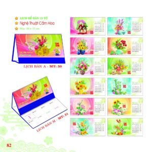 Lịch Để Bàn 2027 MT Mẫu MT51 (24 x 17cm) Ấn Phẩm Lịch Tết Eco Thân Thiện Môi Trường in logo doanh nghiệp quà tặng Tết tại Quà Tặng EcoTech VN
