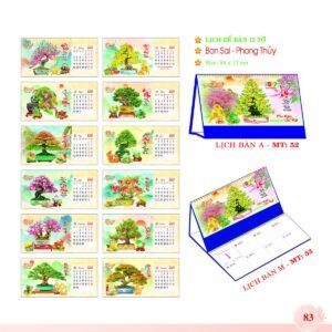 Lịch Để Bàn 2027 MT Mẫu MT52 (24 x 17cm) Ấn Phẩm Lịch Tết Eco Thân Thiện Môi Trường in logo doanh nghiệp quà tặng Tết tại Quà Tặng EcoTech VN