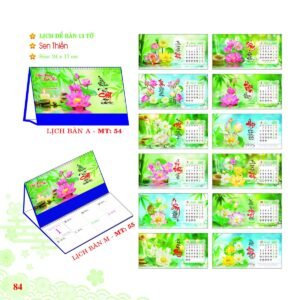 Lịch Để Bàn 2027 MT Mẫu MT55 (24 x 17cm) Ấn Phẩm Lịch Tết Eco Thân Thiện Môi Trường in logo doanh nghiệp quà tặng Tết tại Quà Tặng EcoTech VN