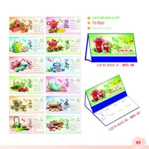 Lịch Để Bàn 2027 MT Mẫu MT56 (24 x 17cm) Ấn Phẩm Lịch Tết Eco Thân Thiện Môi Trường in logo doanh nghiệp quà tặng Tết tại Quà Tặng EcoTech VN