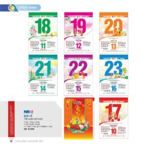 Lịch Bloc 2027 NB Mẫu NB12 (13 x 19cm) Ấn Phẩm Lịch Tết Eco Thân Thiện Môi Trường in logo doanh nghiệp quà tặng Tết tại Quà Tặng EcoTech VN