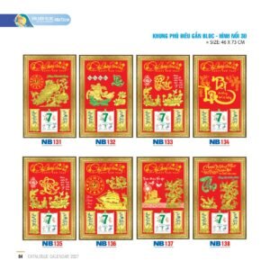 Lịch Bloc 2027 NB Mẫu NB137 (46 x 73cm) Ấn Phẩm Lịch Tết Eco Thân Thiện Môi Trường in logo doanh nghiệp quà tặng Tết tại Quà Tặng EcoTech VN