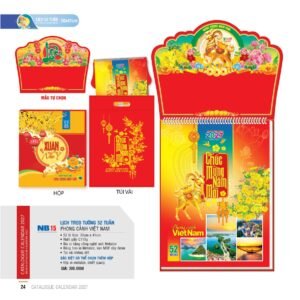 Lịch 52 Tuần 2027 NB Mẫu NB15 (30 x 41cm) Ấn Phẩm Lịch Tết Eco Thân Thiện Môi Trường in logo doanh nghiệp quà tặng Tết tại Quà Tặng EcoTech VN