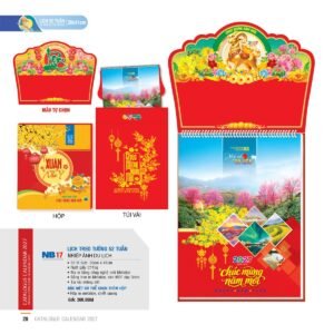 Lịch 52 Tuần 2027 NB Mẫu NB17 (30 x 41cm) Ấn Phẩm Lịch Tết Eco Thân Thiện Môi Trường in logo doanh nghiệp quà tặng Tết tại Quà Tặng EcoTech VN