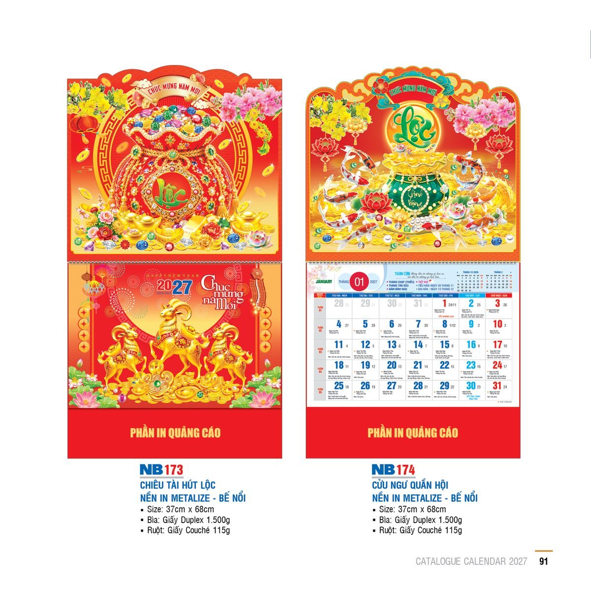 Lịch Bìa Treo 2027 NB Mẫu NB173 (29 x 41 cm) Ấn Phẩm Lịch Tết Eco Thân Thiện Môi Trường Lịch Bìa Treo 2027 NB Mẫu NB173 (29 x 41 cm) Ấn Phẩm Lịch Tết Eco Thân Thiện Môi Trường in logo doanh nghiệp quà tặng Tết tại Quà Tặng EcoTech VN