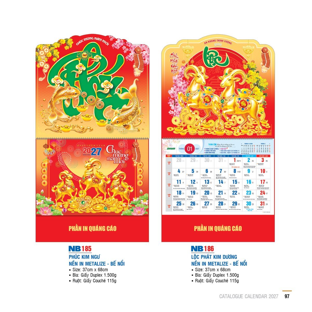 Lịch Bìa Treo 2027 NB Mẫu NB185 (29 x 41 cm) Ấn Phẩm Lịch Tết Eco Thân Thiện Môi Trường Lịch Bìa Treo 2027 NB Mẫu NB185 (29 x 41 cm) Ấn Phẩm Lịch Tết Eco Thân Thiện Môi Trường in logo doanh nghiệp quà tặng Tết tại Quà Tặng EcoTech VN
