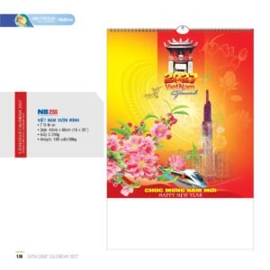 Lịch Treo Tường Lò Xo 2027 NB Mẫu NB255 (16 x 25 cm) Ấn Phẩm Lịch Tết Eco Thân Thiện Môi Trường in logo doanh nghiệp quà tặng Tết tại Quà Tặng EcoTech VN