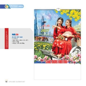 Lịch Treo Tường Lò Xo 2027 NB Mẫu NB258 (16 x 25 cm) Ấn Phẩm Lịch Tết Eco Thân Thiện Môi Trường in logo doanh nghiệp quà tặng Tết tại Quà Tặng EcoTech VN