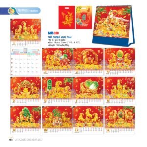 Lịch Để Bàn 2027 NB Mẫu NB300 (19 x 21cm) Ấn Phẩm Lịch Tết Eco Thân Thiện Môi Trường in logo doanh nghiệp quà tặng Tết tại Quà Tặng EcoTech VN