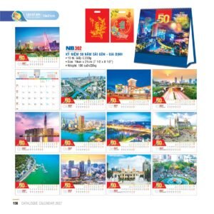 Lịch Bloc 2027 NB Mẫu NB302 (31 x 50 cm) Ấn Phẩm Lịch Tết Eco Thân Thiện Môi Trường in logo doanh nghiệp quà tặng Tết tại Quà Tặng EcoTech VN