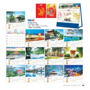 Lịch Bloc 2027 NB Mẫu NB305 (29 x 41 cm) Ấn Phẩm Lịch Tết Eco Thân Thiện Môi Trường in logo doanh nghiệp quà tặng Tết tại Quà Tặng EcoTech VN