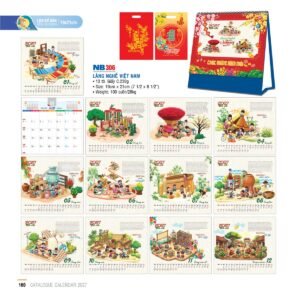 Lịch Bloc 2027 NB Mẫu NB306 (19 x 21cm) Ấn Phẩm Lịch Tết Eco Thân Thiện Môi Trường in logo doanh nghiệp quà tặng Tết tại Quà Tặng EcoTech VN