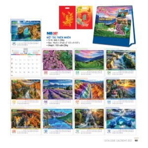 Lịch Bloc 2027 NB Mẫu NB307 (29 x 41 cm) Ấn Phẩm Lịch Tết Eco Thân Thiện Môi Trường in logo doanh nghiệp quà tặng Tết tại Quà Tặng EcoTech VN