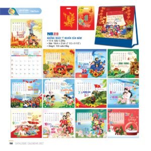 Lịch Bloc 2027 NB Mẫu NB310 (19 x 21cm) Ấn Phẩm Lịch Tết Eco Thân Thiện Môi Trường in logo doanh nghiệp quà tặng Tết tại Quà Tặng EcoTech VN